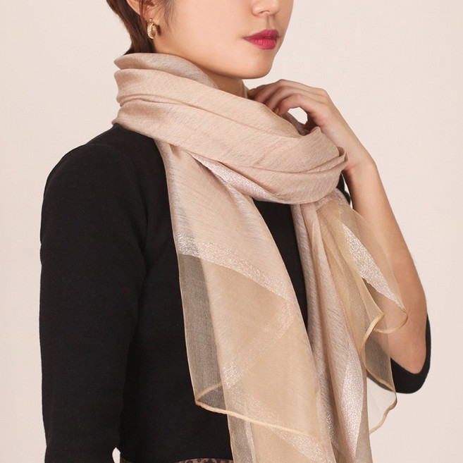 에끌레어 명품 여성 봄 실크 스카프 100% 고급