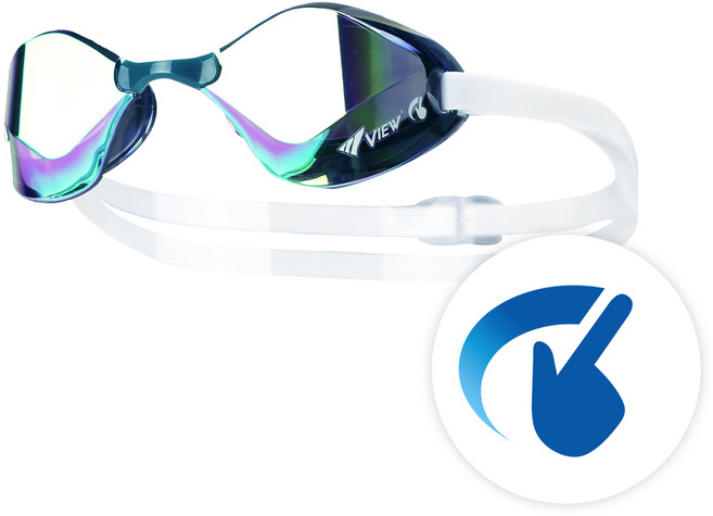 뷰 블레이드F 스와이프 노패킹 미러 수경 V122SAM SKEM 수경/물안경, 1개