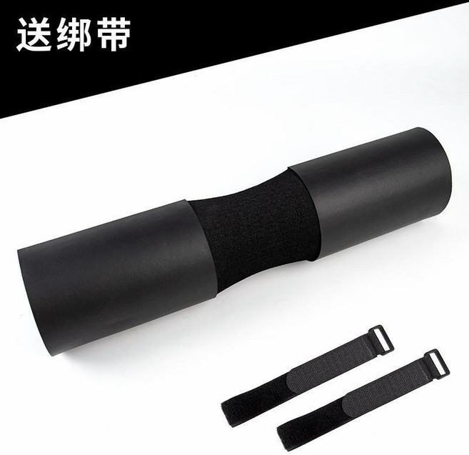 無品牌 槓鈴護肩 舉重深蹲護頸減壓專業護具, 黑色 含綁帶 加厚高彈性, 1個