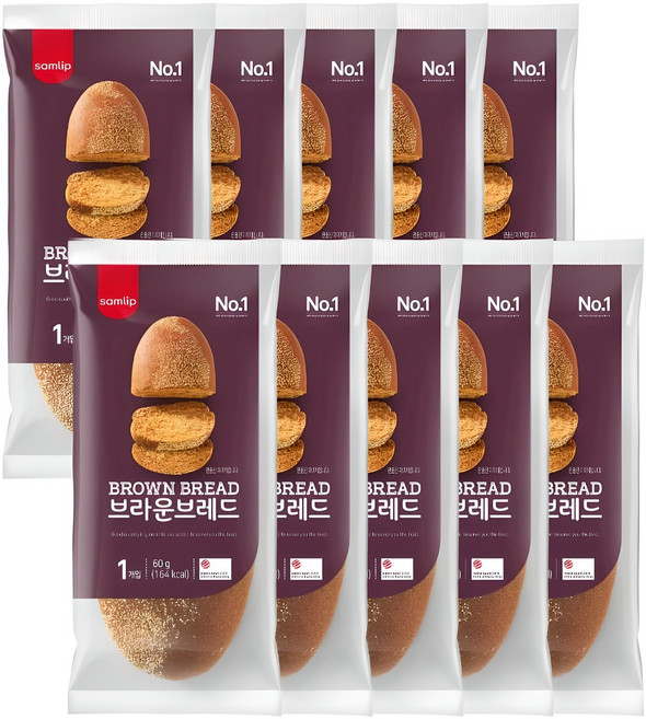 부시맨 브라운 브레드 아웃백빵 후식용 에피타이저 통밀, 냉동 브라운 브레드 10봉, 60g, 10개