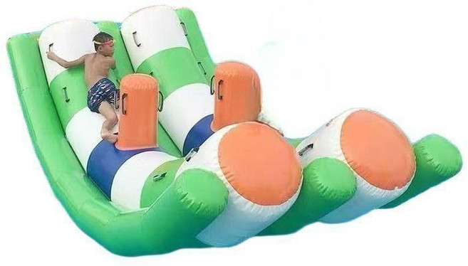 튜브시소 물놀이 에어시소 워터파크 수영장 풀빌라 에어바운스 워터바운스, 녹색과 흰색 2.5미터