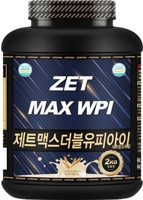 제트리션 제트맥스WPI 네츄럴오트밀 단백질보충제, 2kg, 1개 - 쿠팡