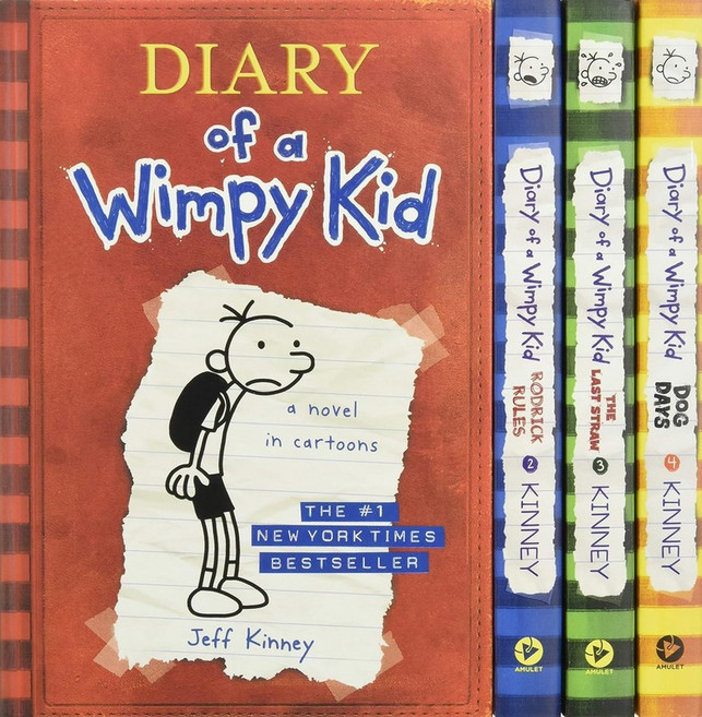 Diary of a Wimpy Kid Box Books 1-4 Hardcover Gift Set: Rodrick Rules The Last Straw Dog Days, 양장본