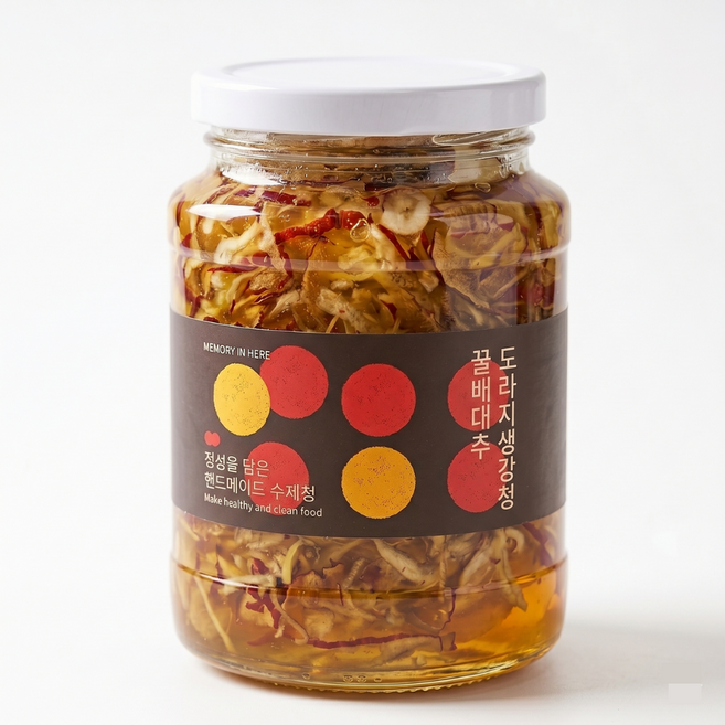 메모리인히어 500g 국산100% 꿀배대추도라지생강청 선물세트 답례품, 1개, 1개입