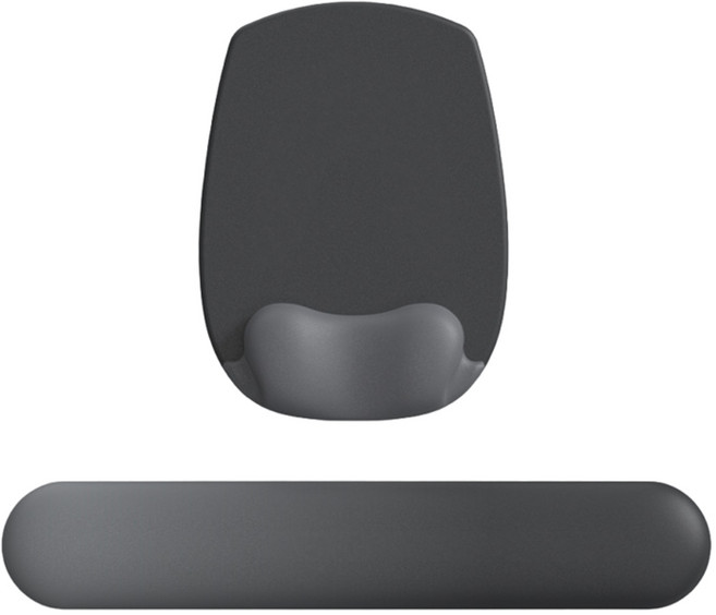 아라리오 벨루어 컴포트 키보드 마우스 손목 받침대 세트, 1개, 미드나잇 블랙