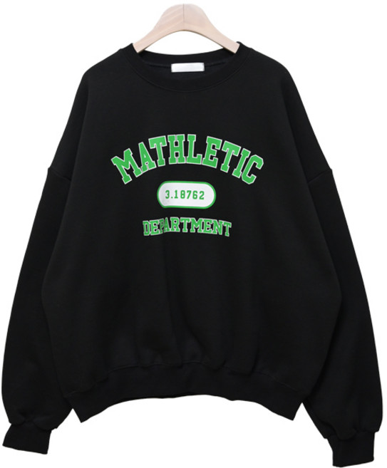 데일리앤 레토 기모 루즈핏 박스 라운드 레터링 긴팔 맨투맨 티셔츠 겨울