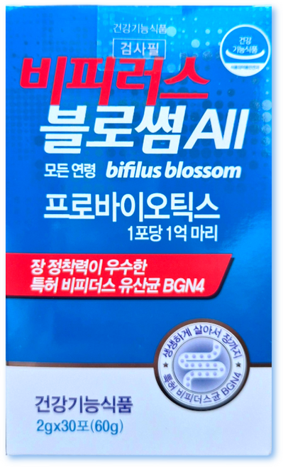 비피도 비피러스 블로썸 ALL 모든연령 프로바이오틱스 유산균, 1개, 30포, 30정