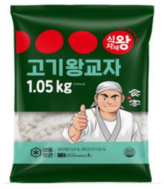 식자재왕 고기 왕교자만두 1.05kg (35gx30개입), 1개