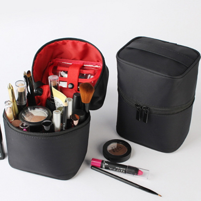 스윗브릿지 휴대용 손잡이 화장품 파우치 메이크업 정리 가방 5color