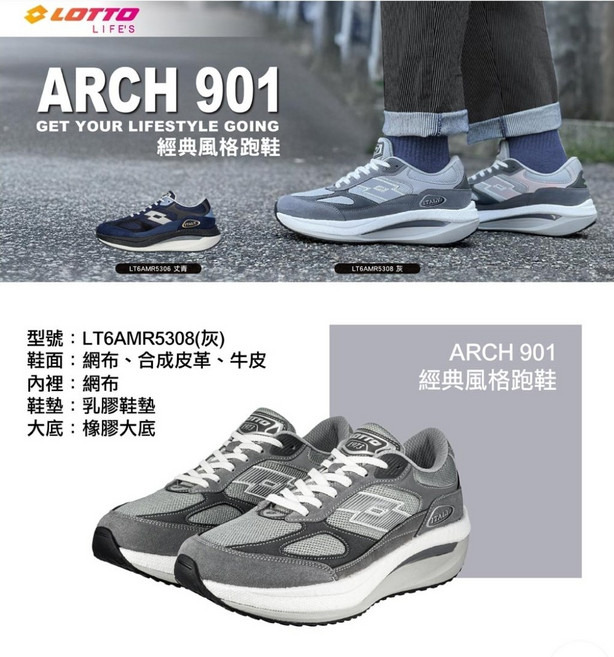 LOTTO ARCH 901 經典風格慢跑鞋 LT6AMR5308