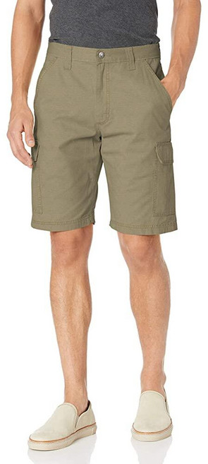 Wrangler Authentics 남성용 클래식 릴렉스 핏 카고 반바지 밀리터리 립스톱 36