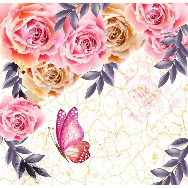 TS 花蝴蝶0027-蝶谷巴特餐巾紙/藝術紙 Decoupage餐巾紙 精美蝴蝶圖案 一次性使用 拼貼藝術素材, 1個, 22.5x22.5