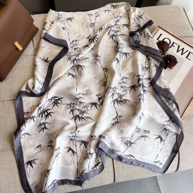 여성용 예쁜 스카프 실크 머플러 롱타입 목도리 뉴타임즈 F235A969