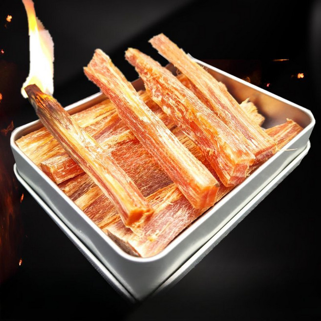 점화 소나무 송진 나무 가루 부시 캠핑 장작 숯불, 1개