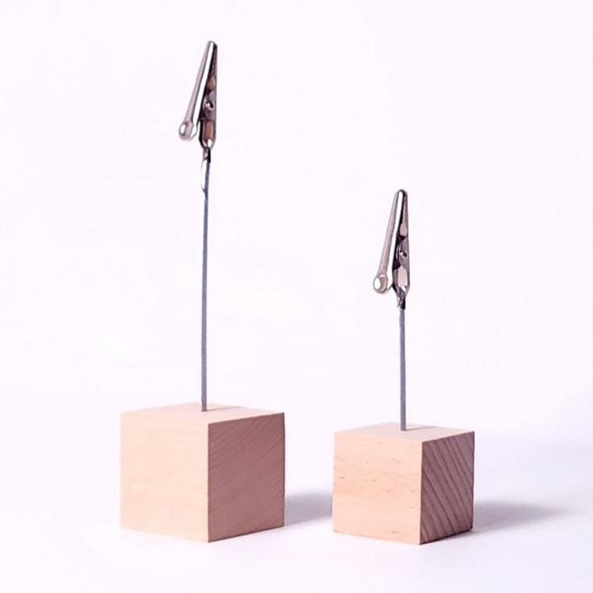 POP 꽂이 집게형 원목 쇼클립 스탠드 메모홀더, 소, 단일상품1