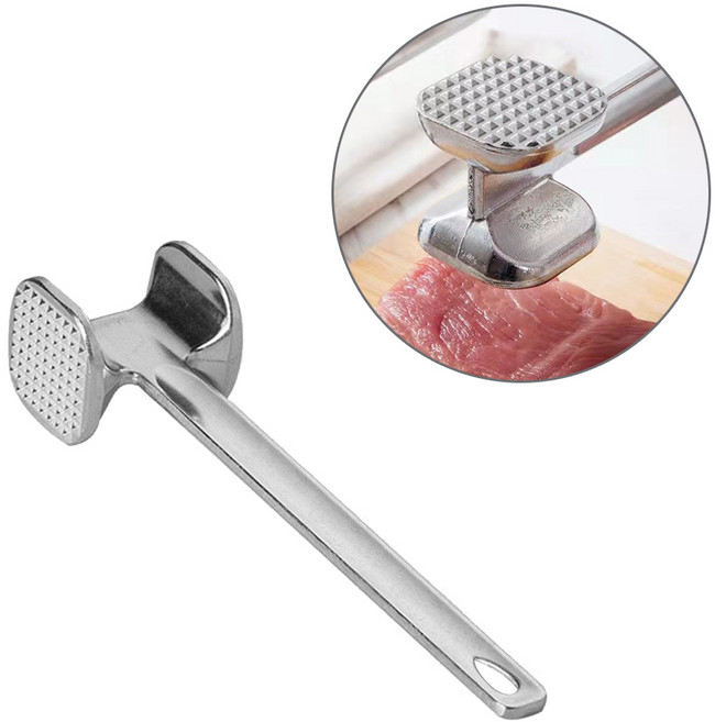 스텐 알루미늄 (미트 해머 A타입 중형 1P) 고기 돈까스 망치 다지기 연육기 햄머 절단기 자르기 깍기, 1개