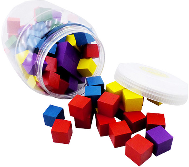 [과학쌤이오] STEAM 도형 2.5cm 칼라쌓기 100P KS0159, 1개