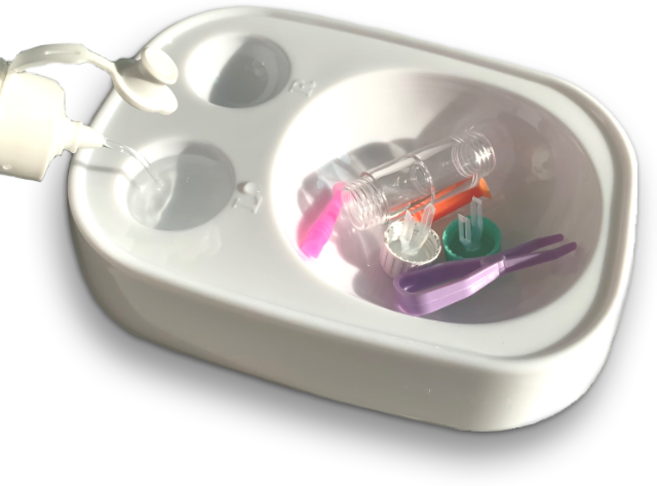 렌즈소녀 라운드 렌즈접시, 1개, 화이트