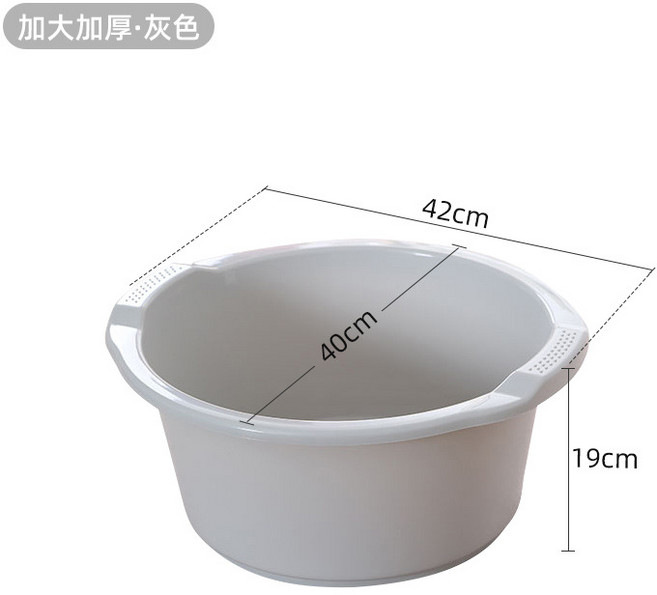 加厚大號足浴盆家用按摩洗腳盆帶腳底按摩滑輪泡腳桶足療桶, 1個, 北歐灰