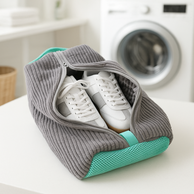 운동화 세탁망 신발 세탁기 실내화 빨래망 특대형 1+1 2개, 1세트, 그레이