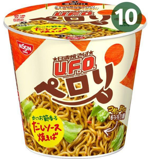 Nissin 닛신 야키소바 UFO 페포리 다시 소스 74g x10개, 10개