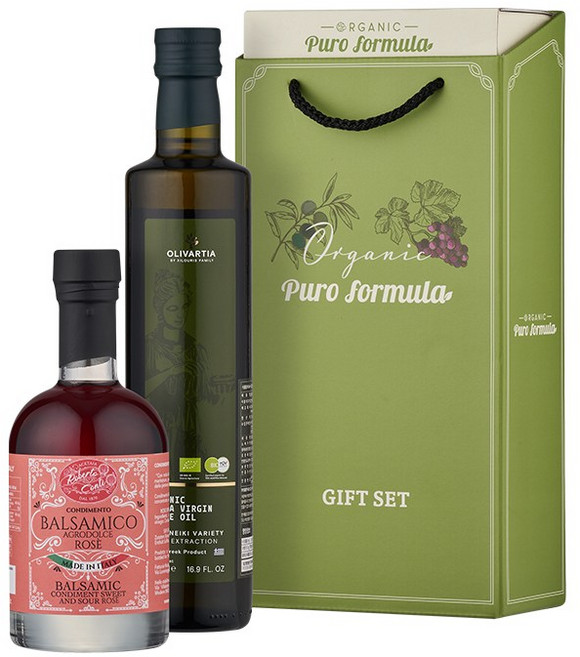 올리바티아 올리브오일 로베르토 발사믹식초 로제 선물세트, 1세트