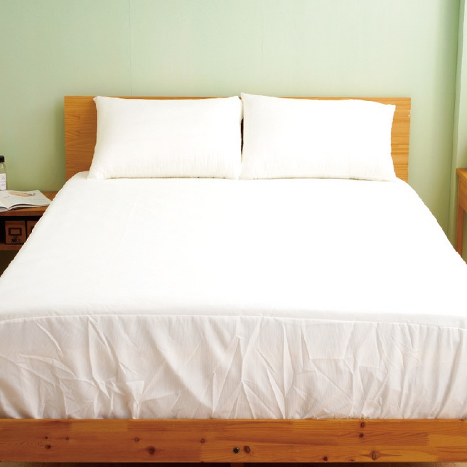 3M Advanta 防水透氣吸濕排汗保潔墊 完全防水 加高35公分包覆 簡約白 特大6x7尺