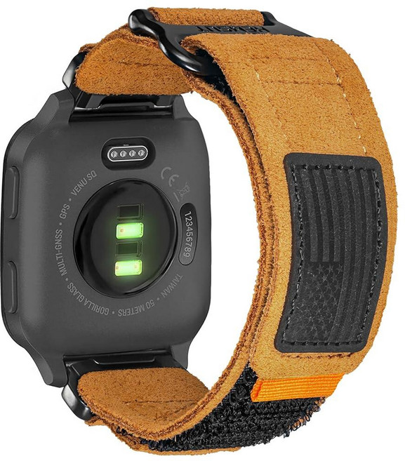 Garmin Venu 2 (Venu 2 전용 Venu 2S /3S) / Venu 3 퀵 핀 시계 밴드와 호환 우븐 루프 디자인의 매우 견고한 나일론 스포츠 스트랩, 브라운/2