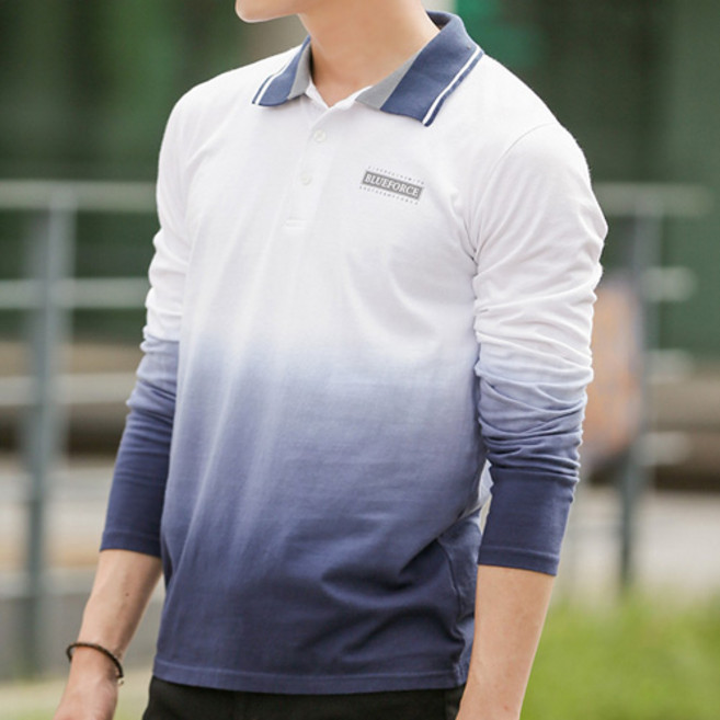 블루포스 BG스케딘 긴팔카라티(JJCLU5) 그라데이션 나염 긴팔 티셔츠 단체복 남여공용 [국내생산]