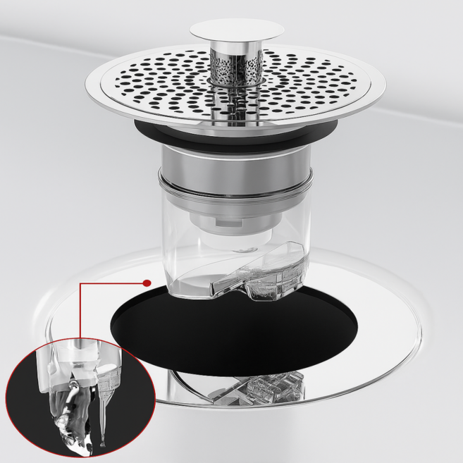 엄군마켓 간편설치 세면대트랩 악취 벌레 차단, 1개