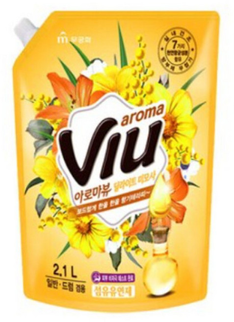 무궁화 아로마뷰 섬유유연제 딜라이트 미모사 2.1Lx8개(1BOX) 일반 드럼 겸용, 2.1L, 8박스