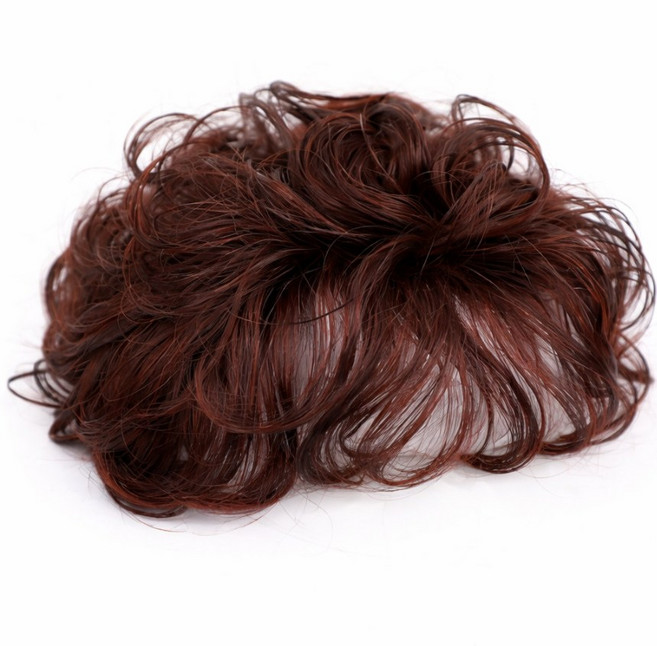 정수리 탈모 커버 가발 여성용, 1개, 브라운