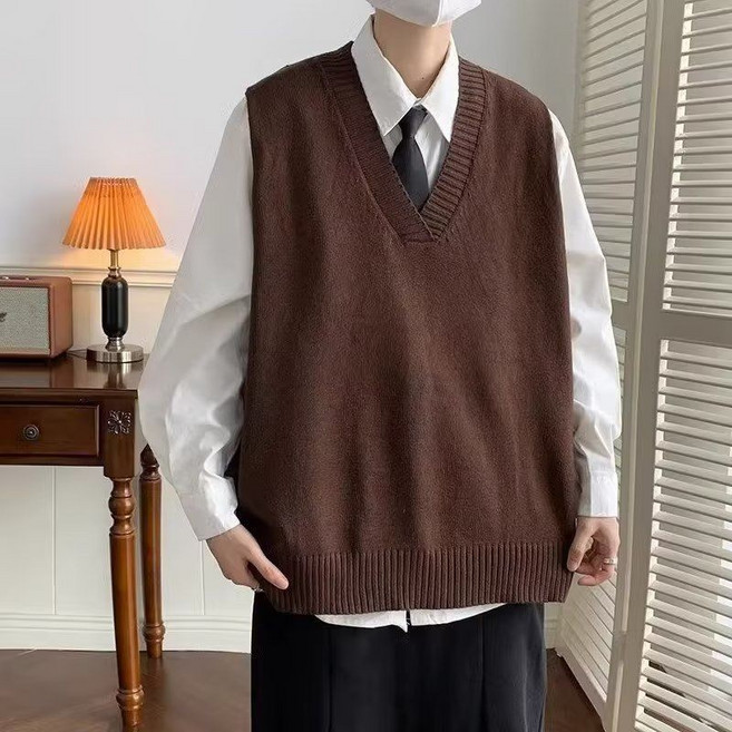 男士韓版寬鬆針織背心