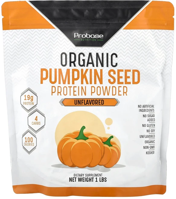 Probase Nutrition 유기농 호박씨 단백질 분말 무맛 1lb Nutrition (프로베이스 뉴트리션), Probase Nutrition, 유기농 호박씨 단백질, 1개 - 쿠팡