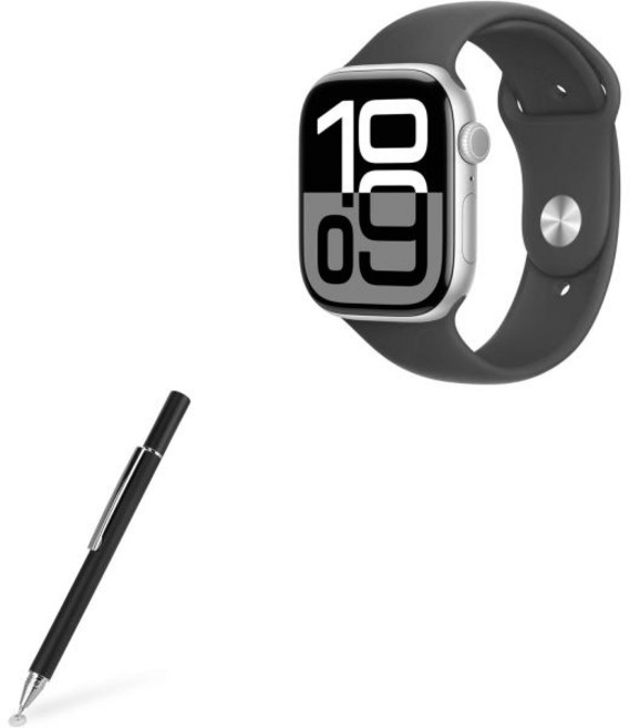 Apple Watch Series 10(46mm) 호환 BoxWave 스타일러스 펜 - FineTouch 정전식 스타일러스 초정밀 제트 블랙