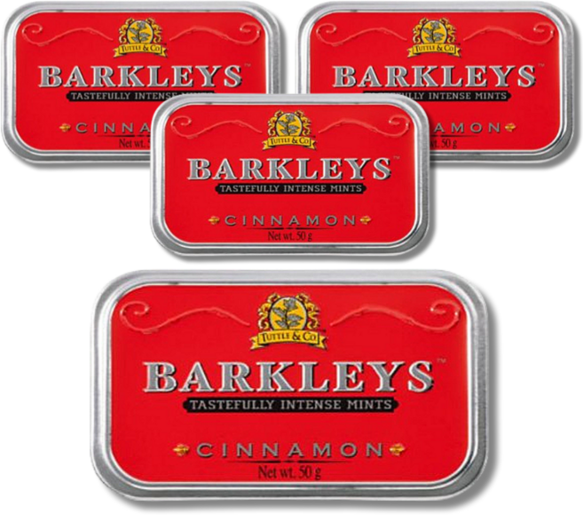 바클리즈 클래식 민트 틴 캔디 시나몬, 50g, 4개