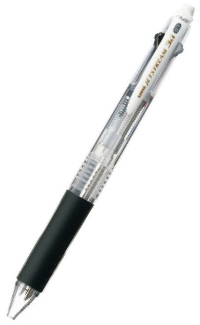 유니 제트스트림 멀티펜 3+1 0.7mm, 0.7mm 3+1 멀티펜 투명, 1개