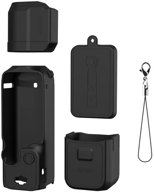 DJI OSMO 포켓 3 카메라용 보호 슬리브 긁힘 방지 케이스 렌즈 충돌 실리콘 커버 액세서리, 02 Black A