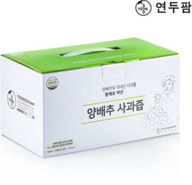 아빠의주스 찢어먹는 양배추 사과즙 30p, 3L, 1개