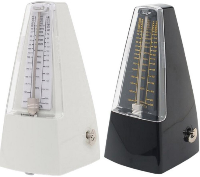 수동 태엽 메트로놈 기계식 박자기 화이트, 1개