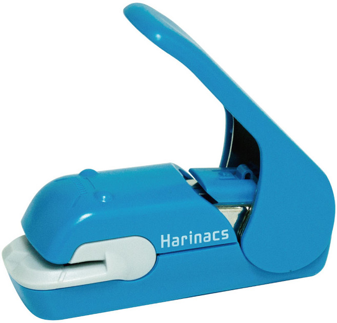 Harinacs 無針釘書機 安全環保 輕巧易攜 辦公學習好幫手, 藍色, 1個