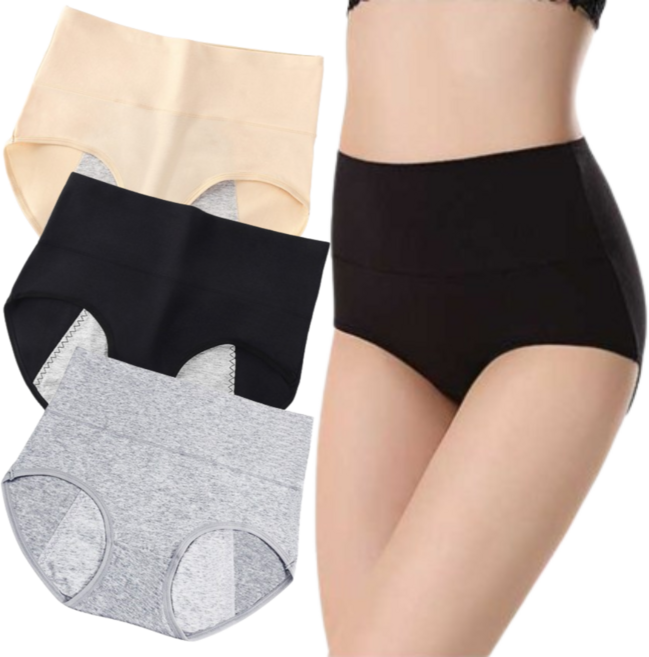 아로하블루 면 위생팬티 3종세트 하이웨스트