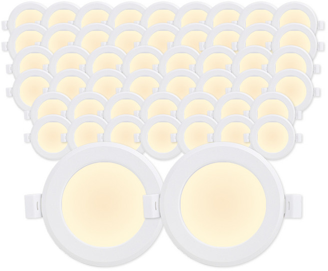 라인라이팅 LED 에코 3인치 다운라이트 5W (벌레유입방지/방습), 전구색(노란빛), 50개