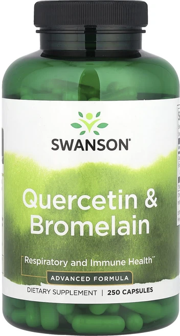 Swanson 퀘르세틴 & 브로멜라인 호흡기 건강 250캡슐, Swanson퀘르세틴브로멜라인호흡기건강250캡슐, 1개, 250정 - 쿠팡