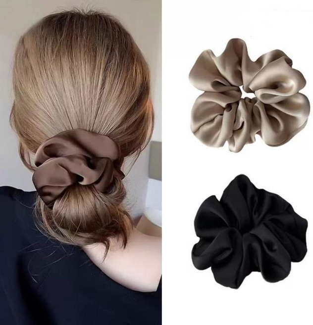 데일리 베이직 새틴 곱창 밴드 머리끈 3종 세트