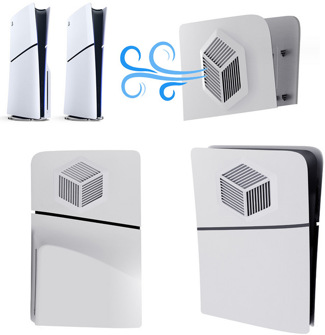 플스5 슬림 쿨링 커버 상단 파츠1셋/ PS5 SLIM 상단 쿨링 커버셋 /디지털/디스크 공용 상단쉘-화이트, 1개