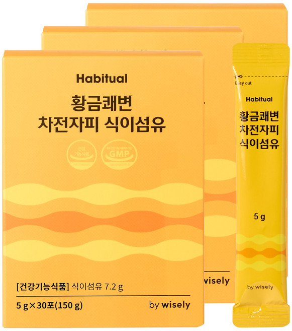 와이즐리 황금쾌변 차전자피 식이섬유 환, 3개, 30회분