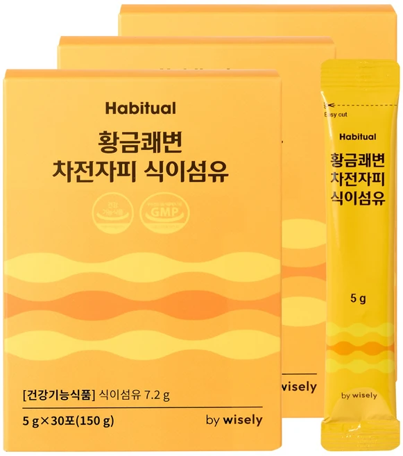 와이즐리 황금쾌변 차전자피 식이섬유 환, 3개, 30회분 - 쿠팡