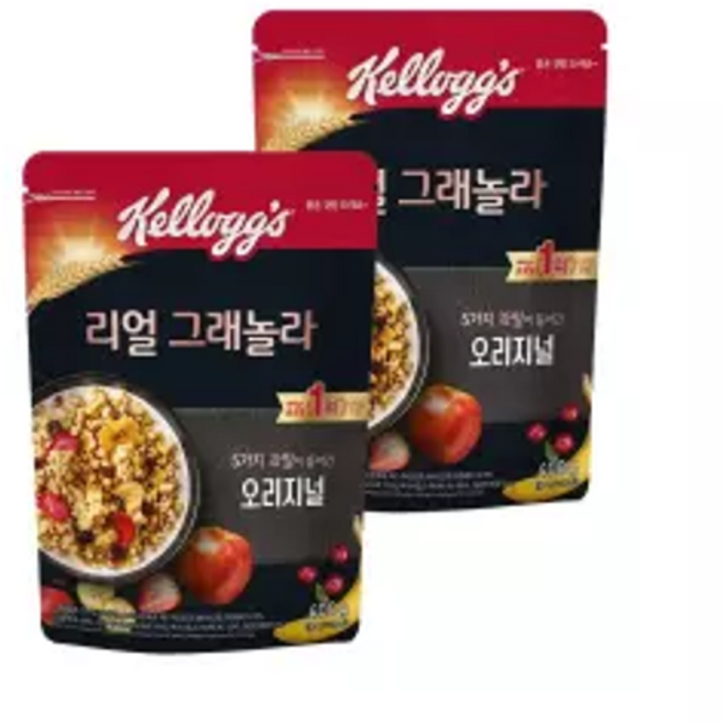 켈로그 리얼 그래놀라, 2개, 400g