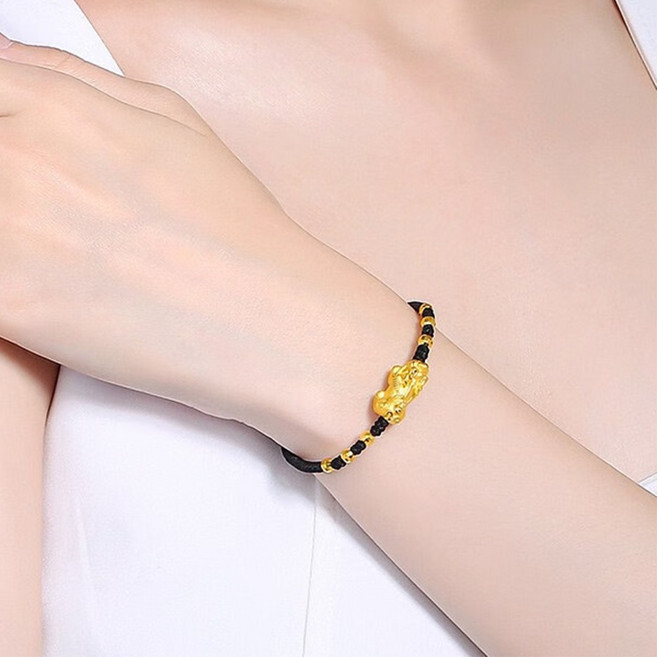 해아다 비휴 소원 매듭 팔찌 재물 금전운 길이조절 가능한 커플 행운팔찌